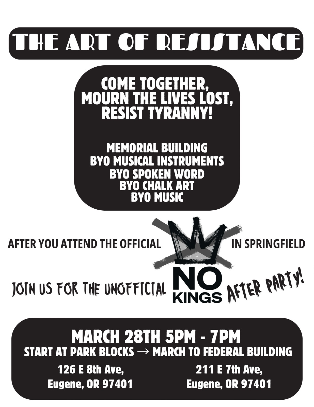 The Art of Resistance flyer